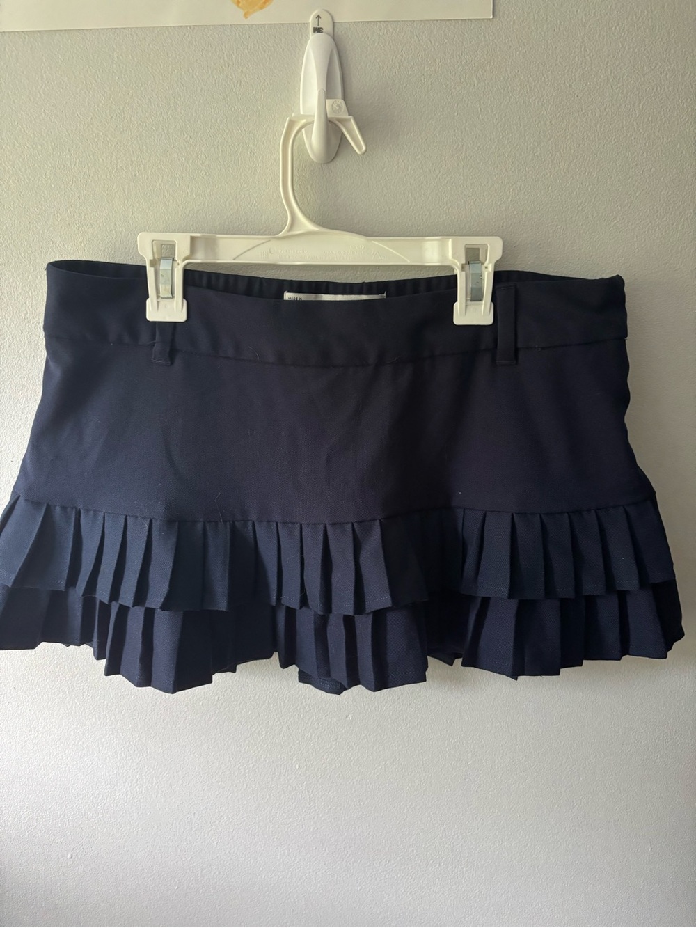 Hollister Navy Pleated Tiered Mini Skirt
